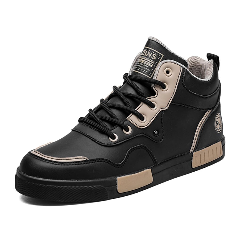 Men's Fashion High Top Chinese Style Skate Sneakers Stylish Comfortable Skateboarding Road Running Walking Shoes