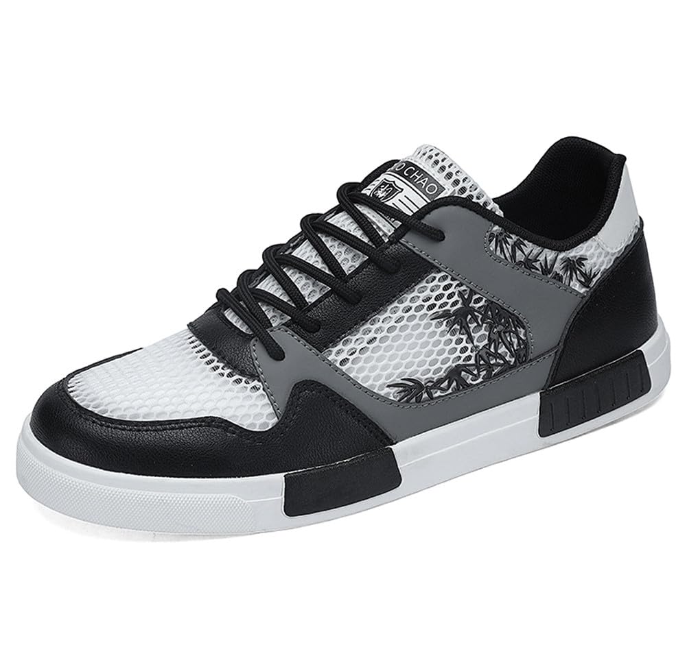 Men's Fashion High Top Chinese Style Skate Sneakers Stylish Comfortable Skateboarding Road Running Walking Shoes